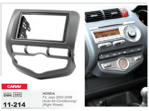 2002-2008 Honda Jazz Audo aircon doubble din facia kit